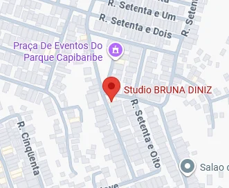 Mapa de localização do Studio Brün em São Lourenço da Mata — Rua Setenta e Cinco A, 156, Parque Capibaribe