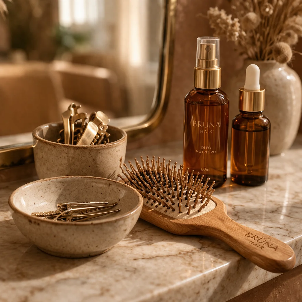 Detalhe de estudo de beleza — Studio Brün